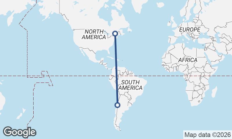 Santiago to Montréal