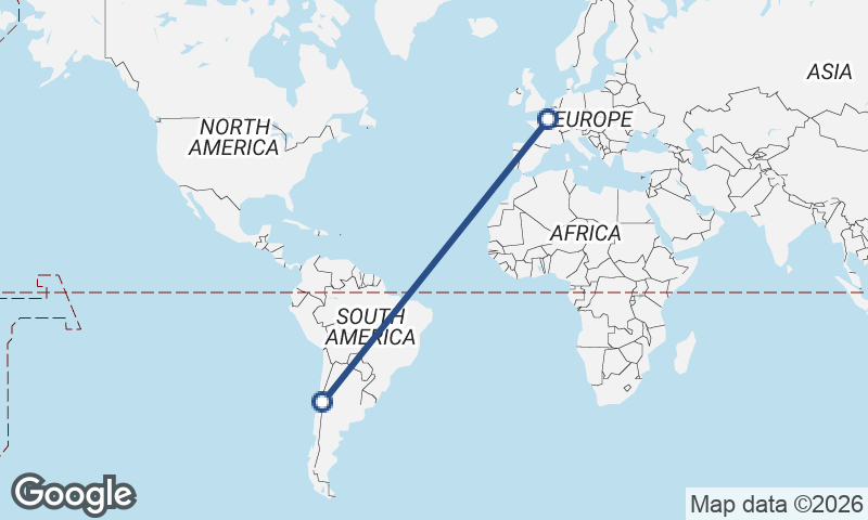 Santiago to Paris