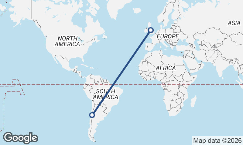 Santiago to Liverpool