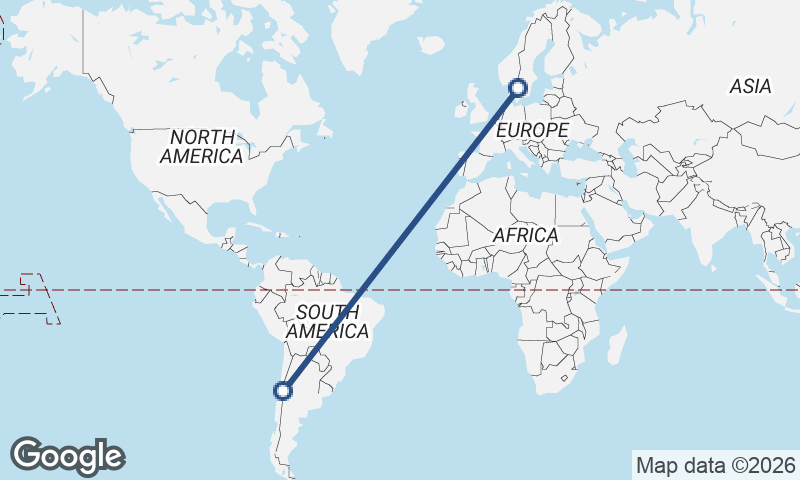 Santiago to Göteborg