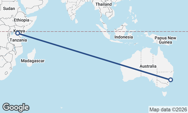 Sydney to Nairobi