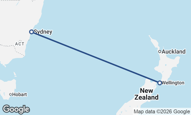 Sydney to Wellington