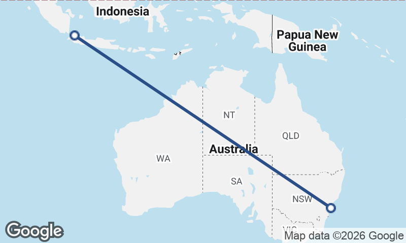 Sydney to Jakarta