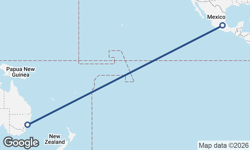 Sydney to Mexico City