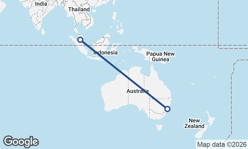 Sydney to Kuala Lumpur