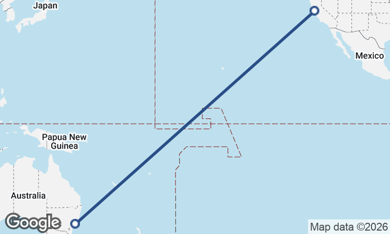 Sydney to San Francisco