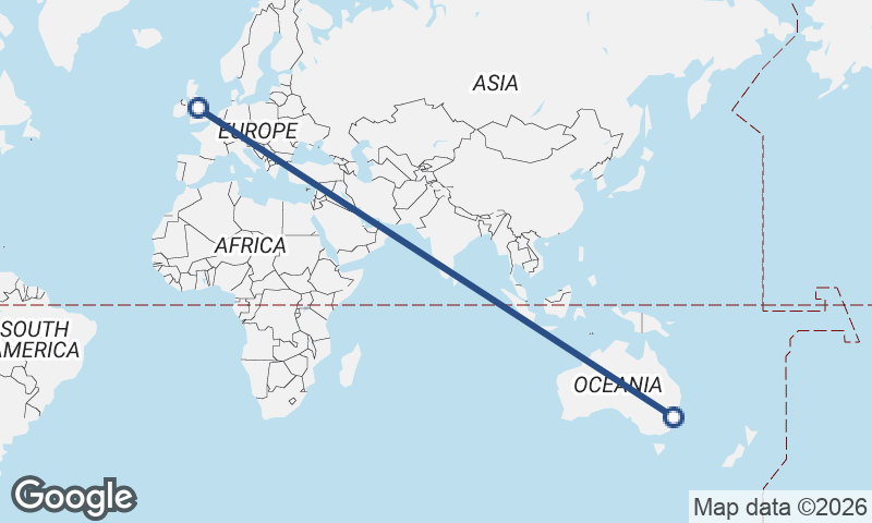Sydney to Manchester