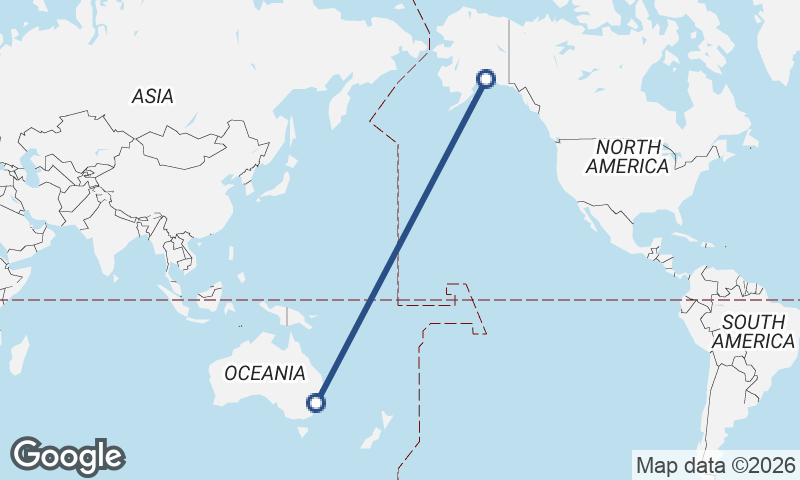 Sydney to Anchorage