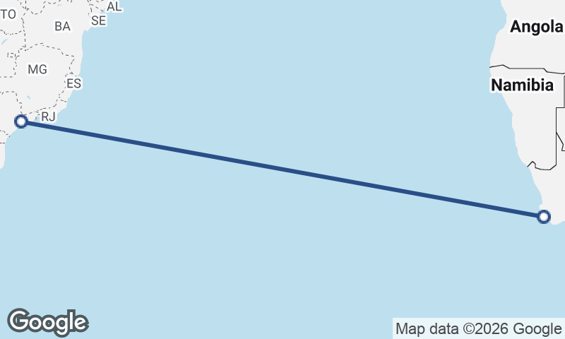 Cape Town to São Paulo