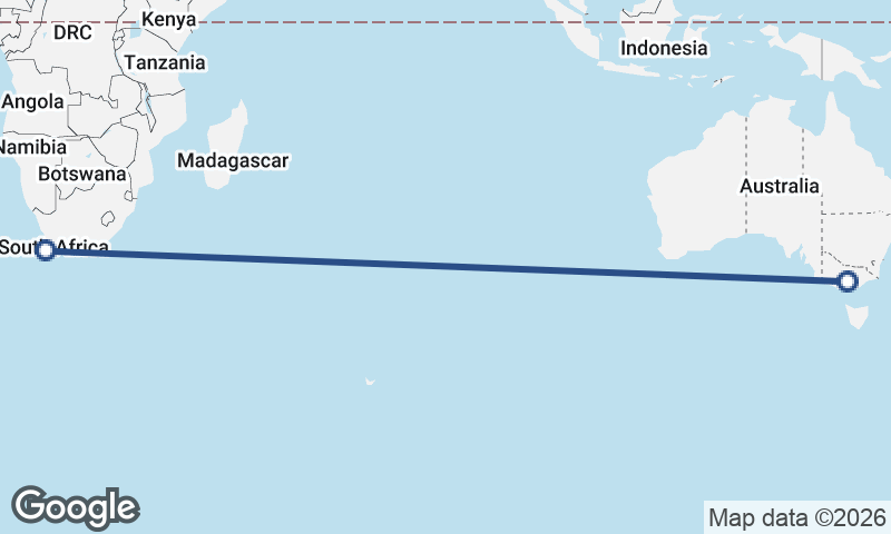 Cape Town to Melbourne