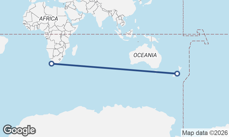 Cape Town to Christchurch