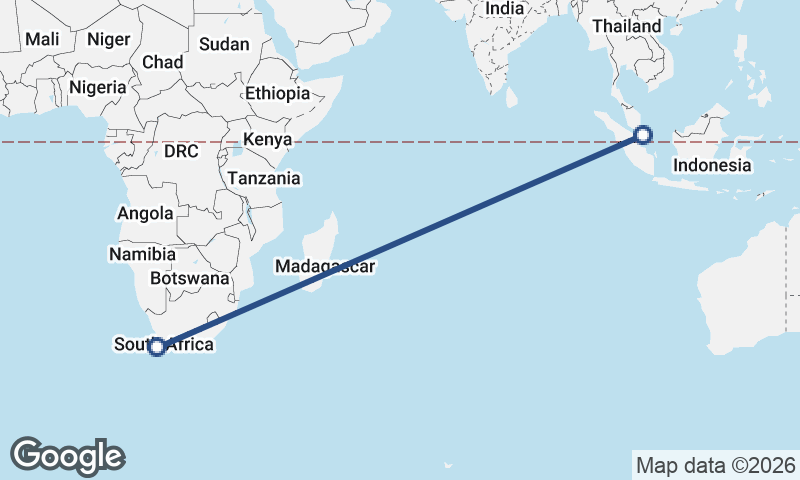 Cape Town to Singapore