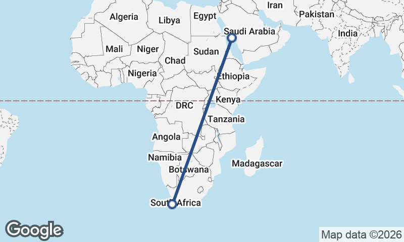 Cape Town to Jeddah