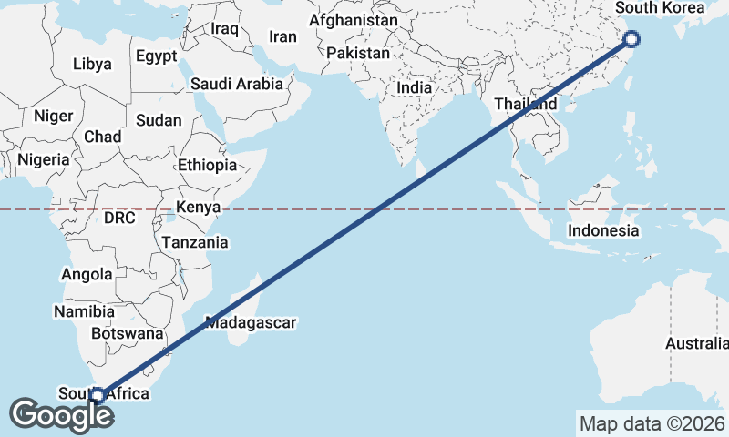 Cape Town to Shanghai