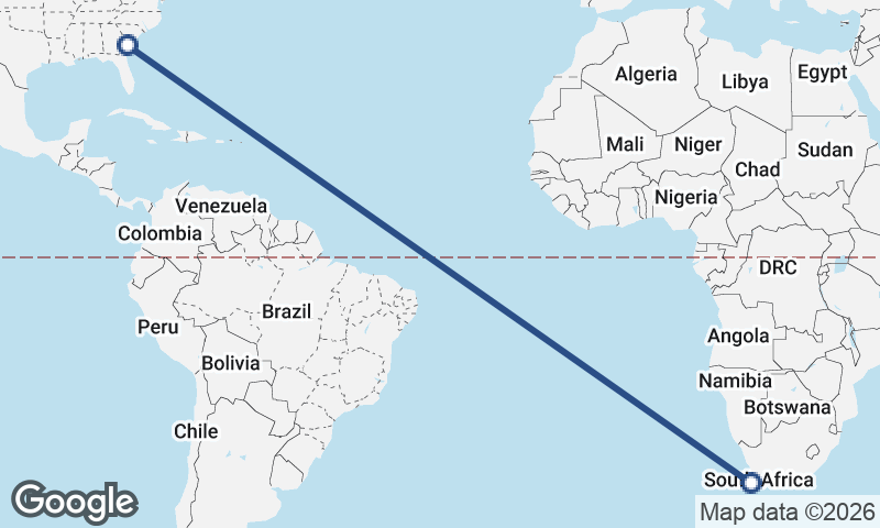 Cape Town to Savannah