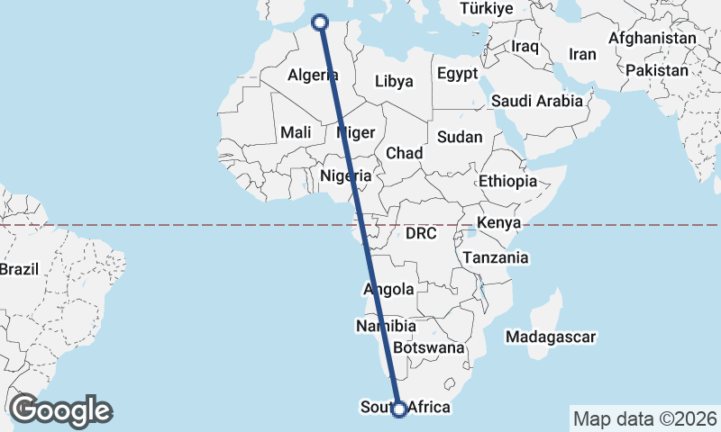 Cape Town to Algiers