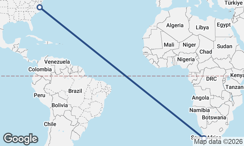 Cape Town to Norfolk