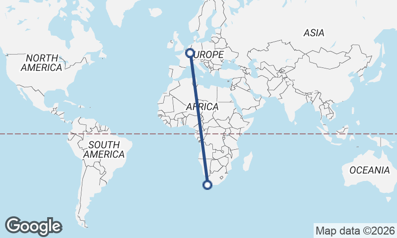 Cape Town to Luxembourg City