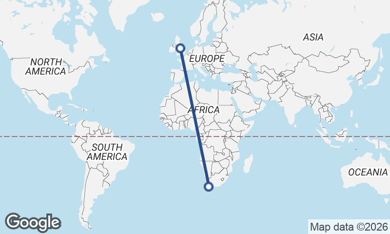 Cape Town to Manchester
