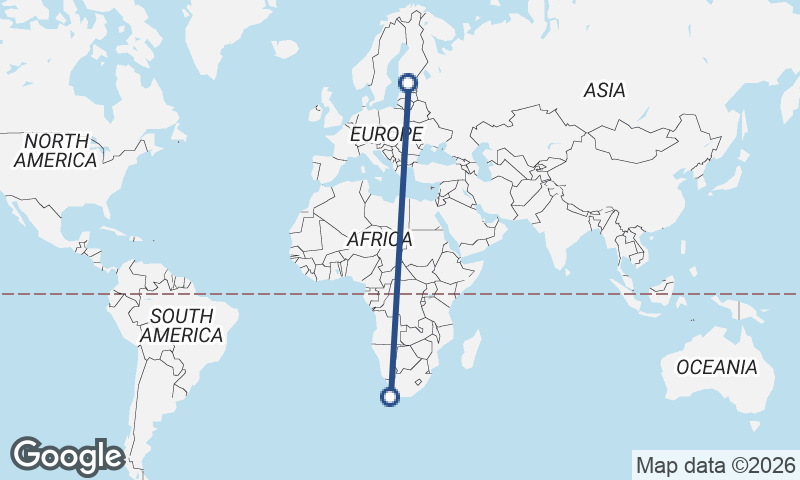 Cape Town to Tallinn