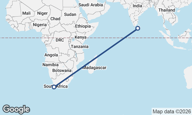 Cape Town to Colombo