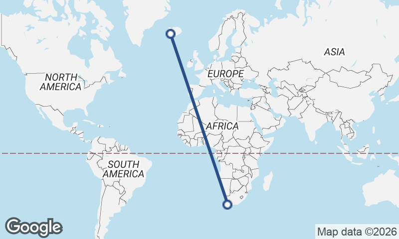 Cape Town to Reykjavík