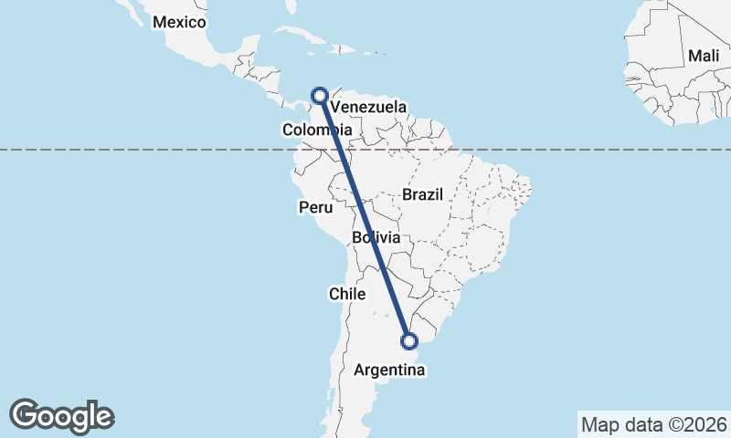 Buenos Aires to Cartagena