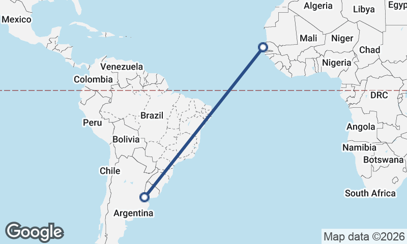 Buenos Aires to Dakar