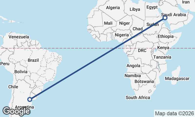 Buenos Aires to Jeddah