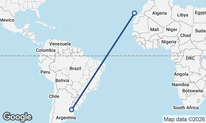 Buenos Aires to Las Palmas de Gran Canaria