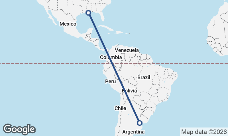 Buenos Aires to New Orleans
