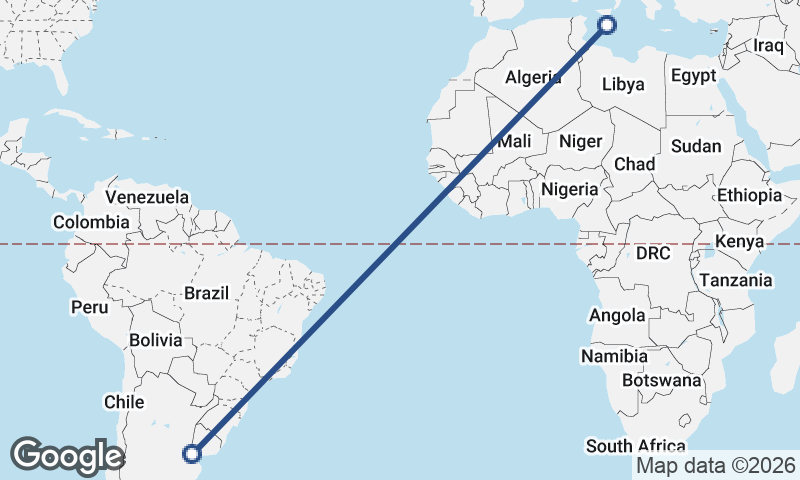 Buenos Aires to Valletta