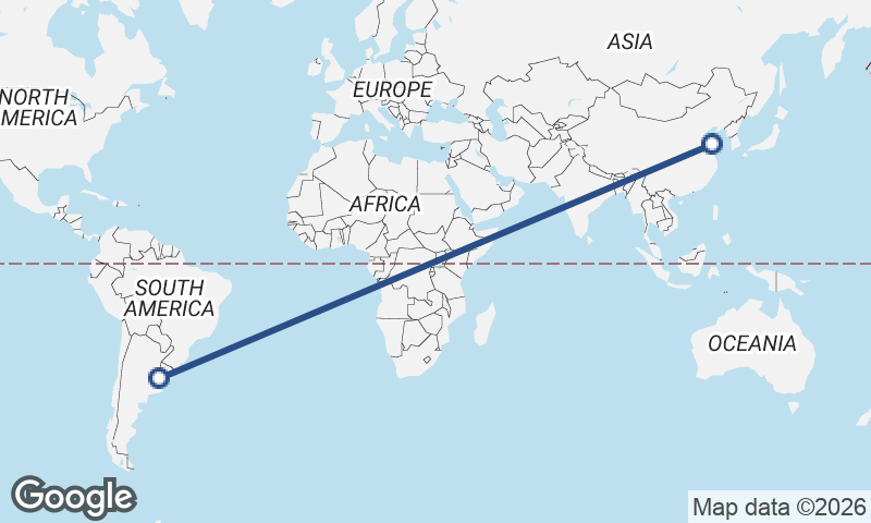 Buenos Aires to Qingdao