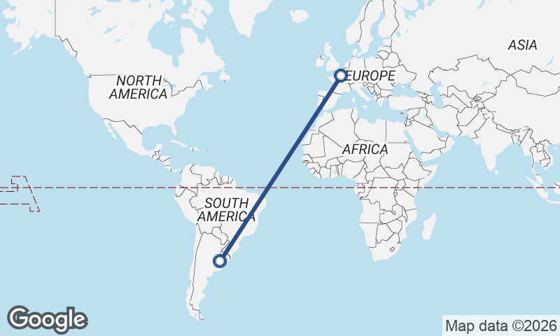 Buenos Aires to Paris