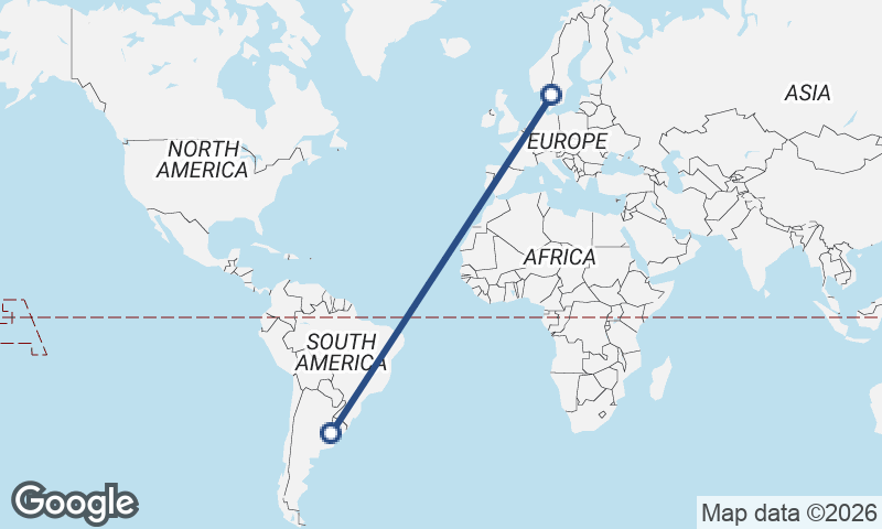 Buenos Aires to Göteborg