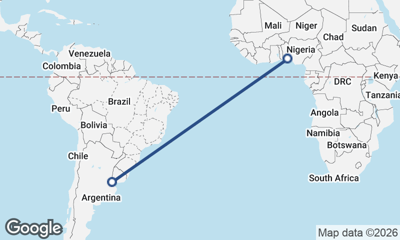 Buenos Aires to Lagos