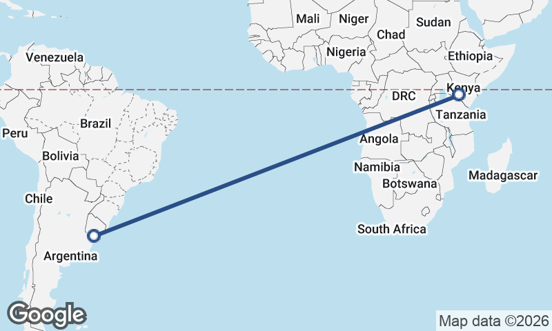 Montevideo to Nairobi