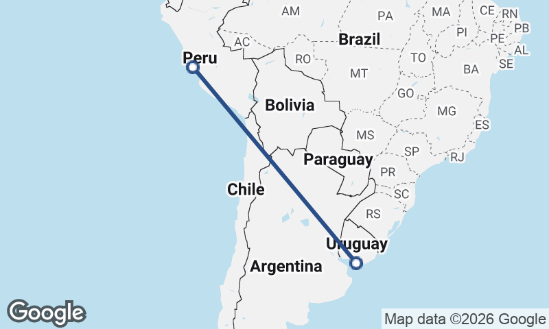 Montevideo to Lima