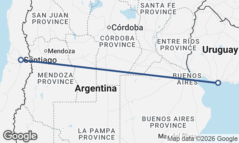 Montevideo to Santiago