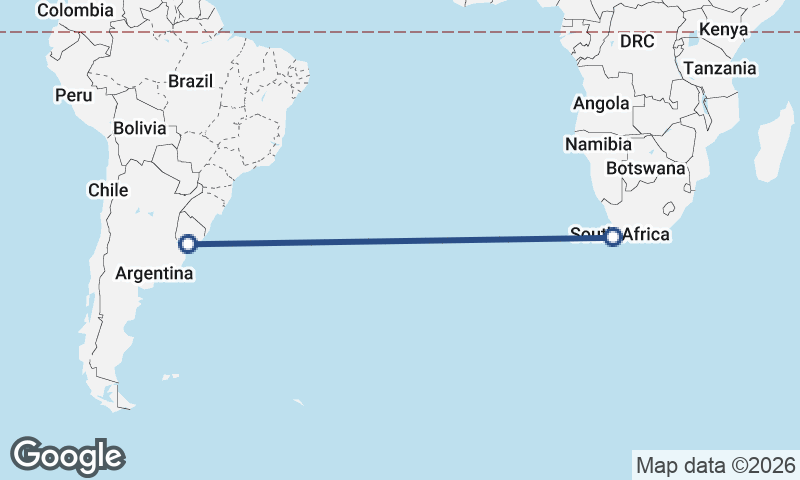 Montevideo to Cape Town