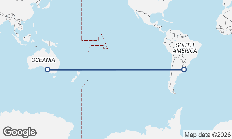 Montevideo to Adelaide