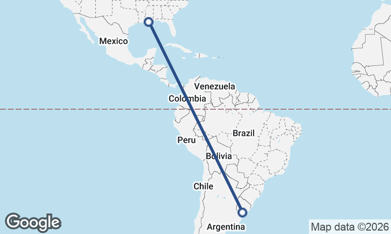 Montevideo to New Orleans