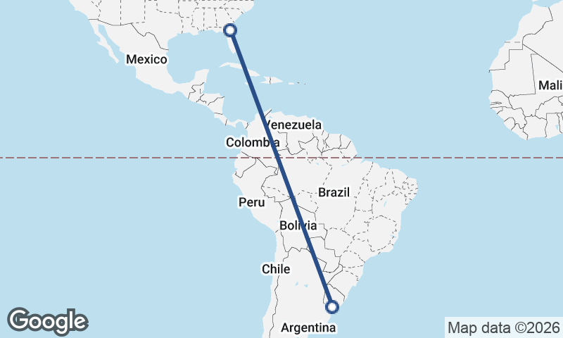 Montevideo to Jacksonville