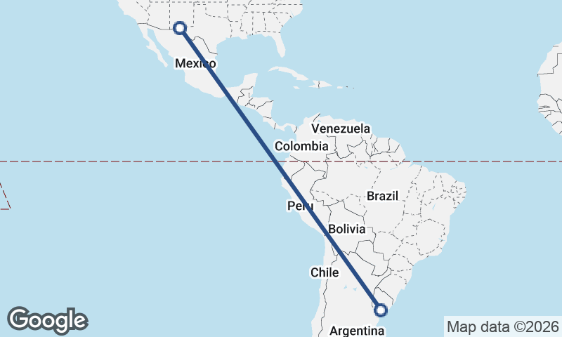 Montevideo to Juárez