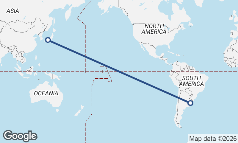 Montevideo to Ōsaka