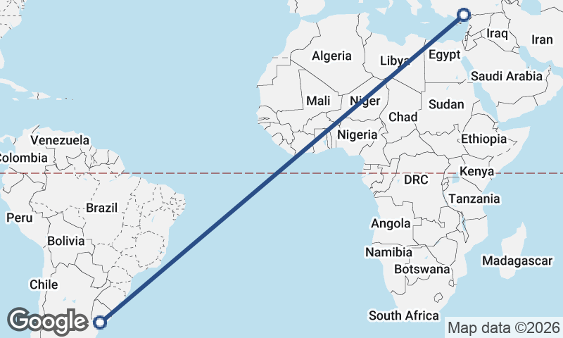 Montevideo to Mersin