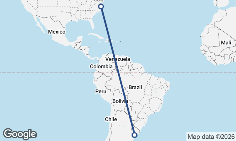 Montevideo to Norfolk