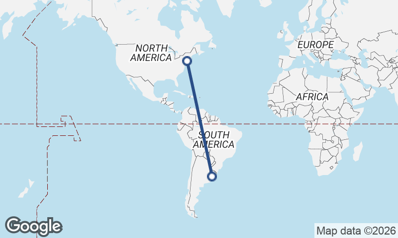 Montevideo to New York