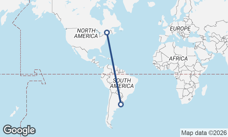 Montevideo to Montréal