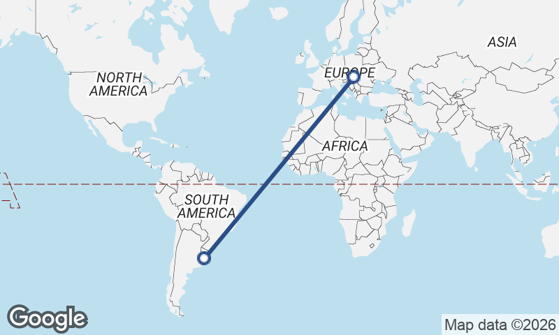 Montevideo to Budapest